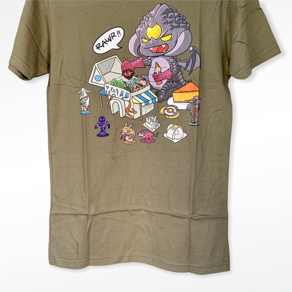 Dota 2 'Little Vicious' Gaming Graphic T-Shirt in Olive Size Medium - Picture 3 of 7